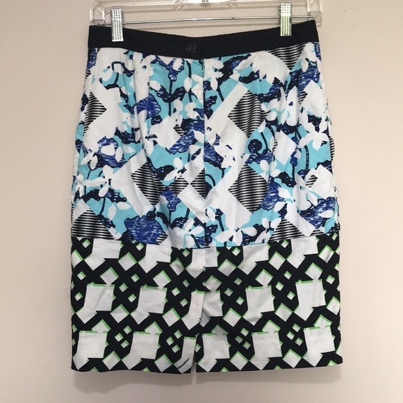 Peter Pilotto for Target geometric floral two tone pencil skirt sz 6 - Picture 7 of 12